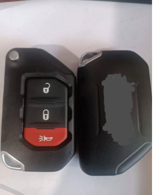 kaufen Jeep Wrangler OHT1130261 Keyless Flip Auto-Fernbedienungsschlüssel für 433 MHz, 2 + 1 Taste Online-Herstellung