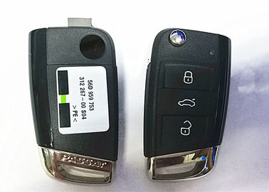 kaufen Schwärzen Sie 3 Knopf-VW Passat-Auto-Fernschlüssel, 56D 959 752, die VW Schlüsseluhrkette-Kasten leicht schlagen Online-Herstellung